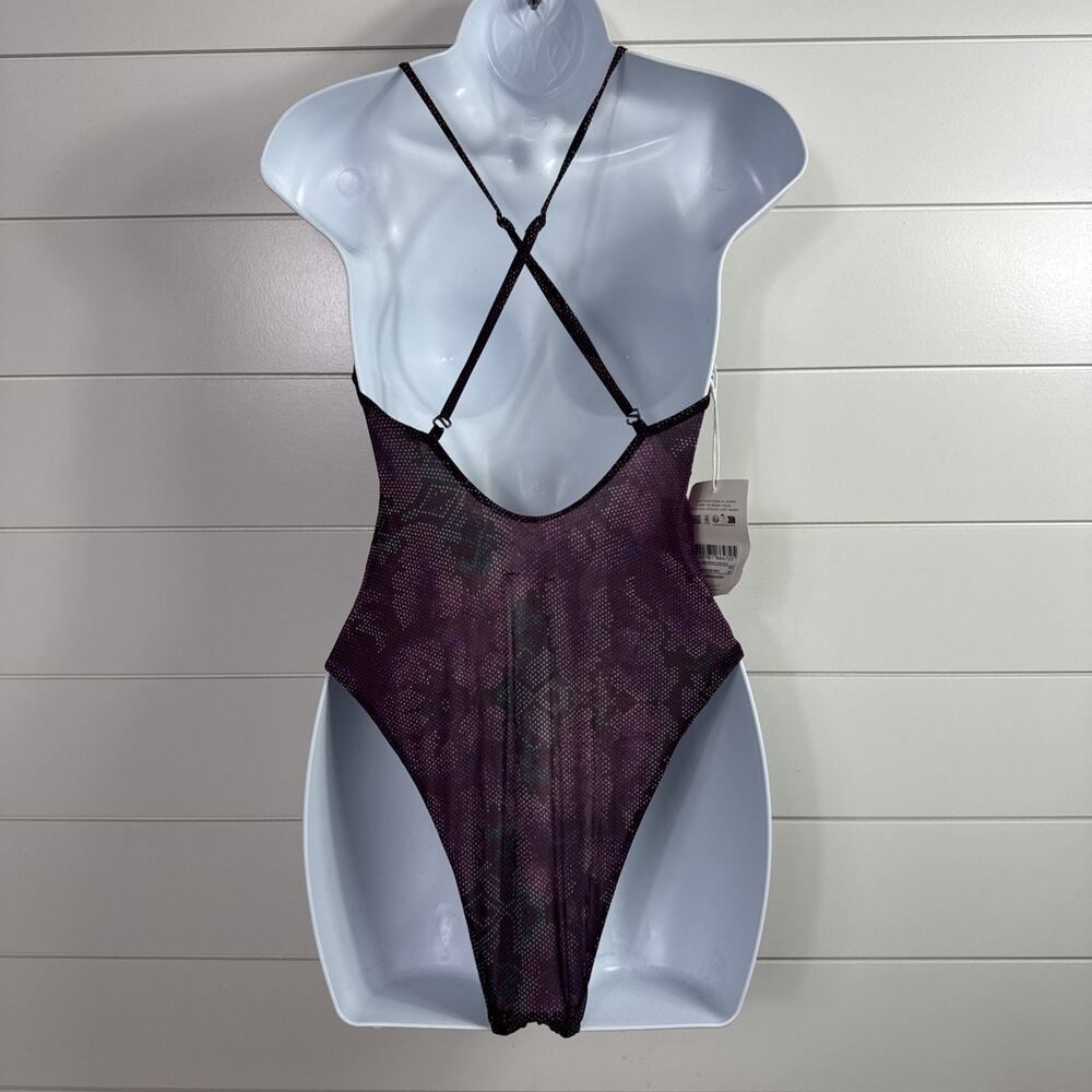 Maaji One Piece Swimsuit Reversible Multicolor Floral Print sz M - Picture 5 of 9